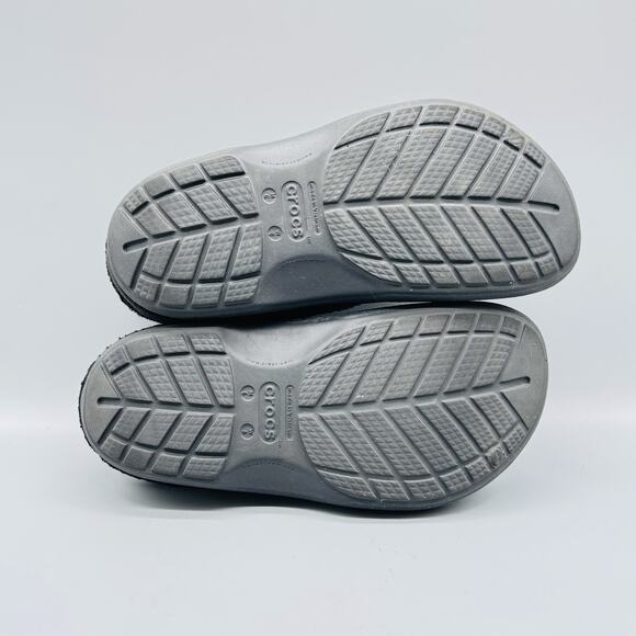 CROCS Black Fuzzy Lined Flats - Picture 9 of 12